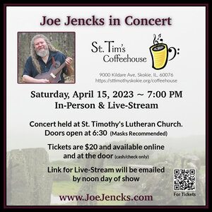 Joe Jencks in Concert amp Live Stream